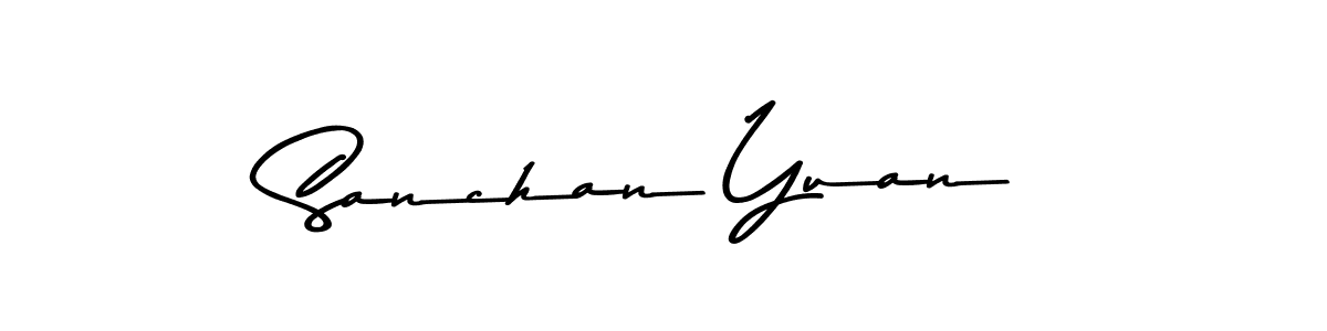 Sanchan Yuan stylish signature style. Best Handwritten Sign (Asem Kandis PERSONAL USE) for my name. Handwritten Signature Collection Ideas for my name Sanchan Yuan. Sanchan Yuan signature style 9 images and pictures png