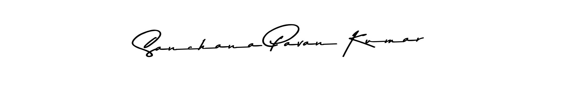 Use a signature maker to create a handwritten signature online. With this signature software, you can design (Asem Kandis PERSONAL USE) your own signature for name Sanchana Pavan Kumar. Sanchana Pavan Kumar signature style 9 images and pictures png