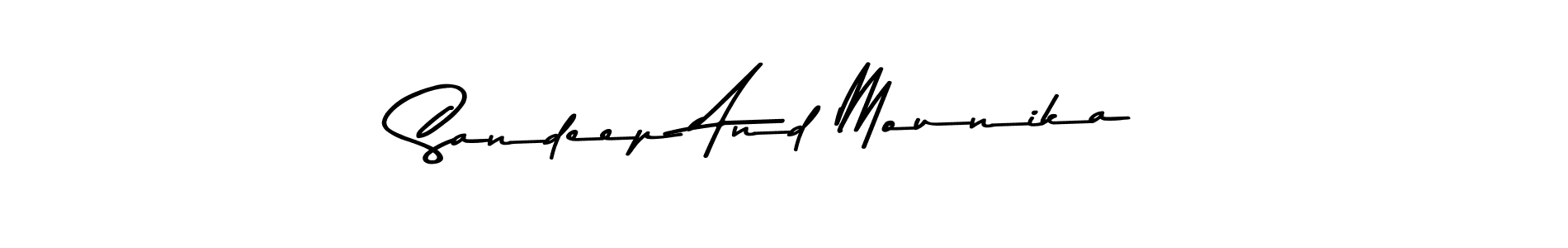 How to make Sandeep And Mounika signature? Asem Kandis PERSONAL USE is a professional autograph style. Create handwritten signature for Sandeep And Mounika name. Sandeep And Mounika signature style 9 images and pictures png