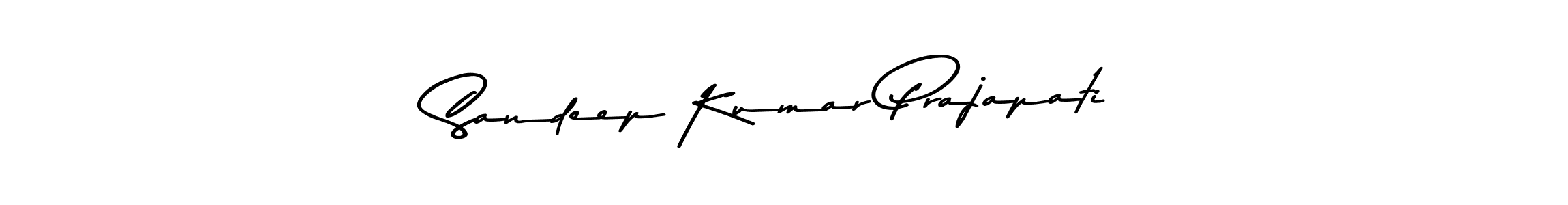How to make Sandeep Kumar Prajapati name signature. Use Asem Kandis PERSONAL USE style for creating short signs online. This is the latest handwritten sign. Sandeep Kumar Prajapati signature style 9 images and pictures png