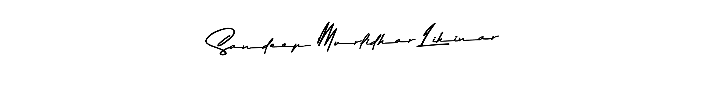 How to make Sandeep Murlidhar Lihinar name signature. Use Asem Kandis PERSONAL USE style for creating short signs online. This is the latest handwritten sign. Sandeep Murlidhar Lihinar signature style 9 images and pictures png