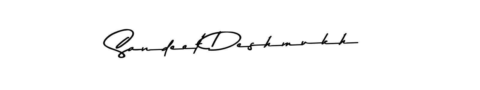 How to make Sandeet Deshmukh name signature. Use Asem Kandis PERSONAL USE style for creating short signs online. This is the latest handwritten sign. Sandeet Deshmukh signature style 9 images and pictures png