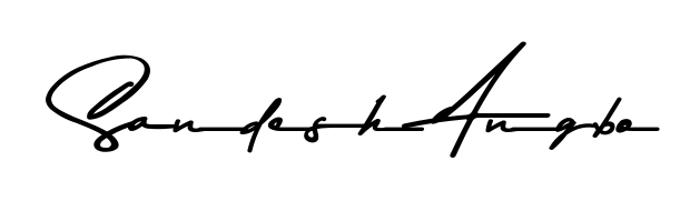You can use this online signature creator to create a handwritten signature for the name Sandesh Angbo. This is the best online autograph maker. Sandesh Angbo signature style 9 images and pictures png