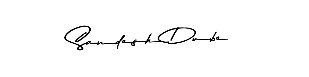 Create a beautiful signature design for name Sandesh Dube. With this signature (Asem Kandis PERSONAL USE) fonts, you can make a handwritten signature for free. Sandesh Dube signature style 9 images and pictures png