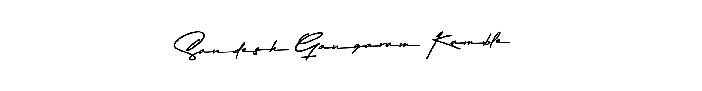 Make a beautiful signature design for name Sandesh Gangaram Kamble. With this signature (Asem Kandis PERSONAL USE) style, you can create a handwritten signature for free. Sandesh Gangaram Kamble signature style 9 images and pictures png