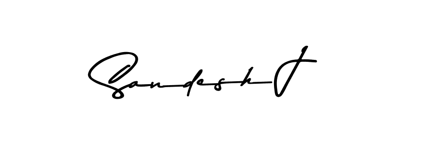 How to Draw Sandesh J signature style? Asem Kandis PERSONAL USE is a latest design signature styles for name Sandesh J. Sandesh J signature style 9 images and pictures png