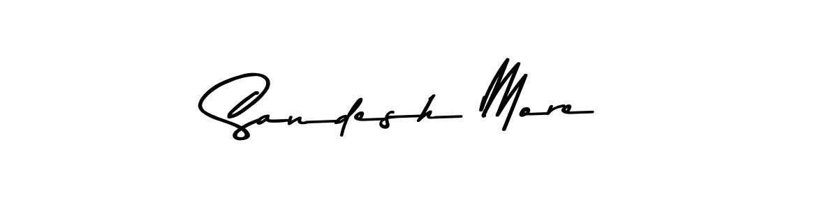 How to make Sandesh More name signature. Use Asem Kandis PERSONAL USE style for creating short signs online. This is the latest handwritten sign. Sandesh More signature style 9 images and pictures png