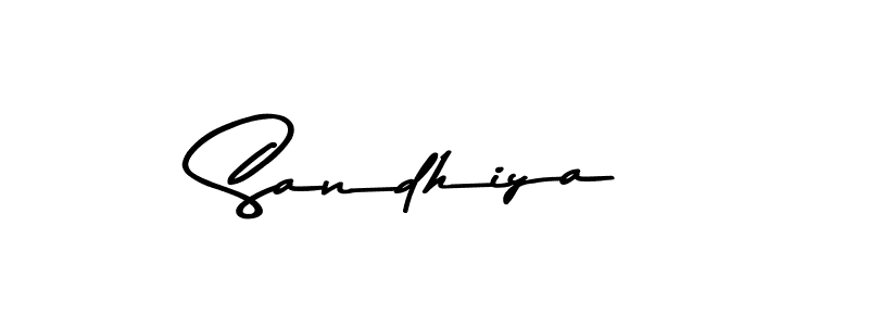 How to make Sandhiya name signature. Use Asem Kandis PERSONAL USE style for creating short signs online. This is the latest handwritten sign. Sandhiya signature style 9 images and pictures png