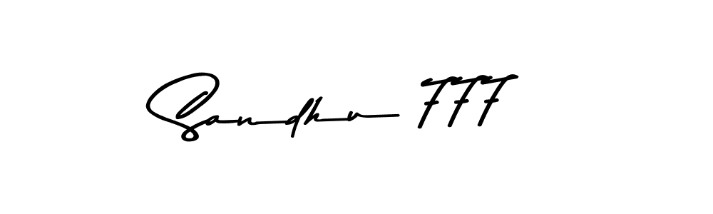 Design your own signature with our free online signature maker. With this signature software, you can create a handwritten (Asem Kandis PERSONAL USE) signature for name Sandhu 777. Sandhu 777 signature style 9 images and pictures png