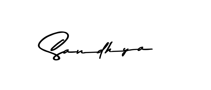 Make a beautiful signature design for name Sandhya. With this signature (Asem Kandis PERSONAL USE) style, you can create a handwritten signature for free. Sandhya signature style 9 images and pictures png