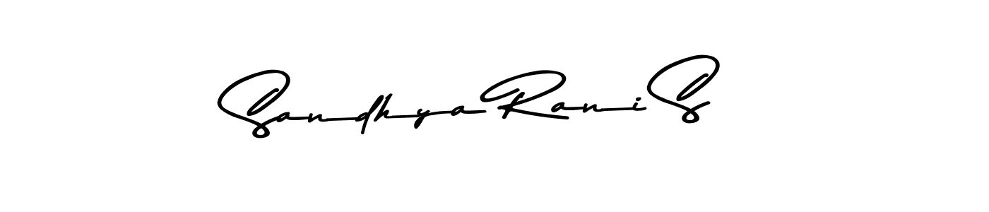 Create a beautiful signature design for name Sandhya Rani S. With this signature (Asem Kandis PERSONAL USE) fonts, you can make a handwritten signature for free. Sandhya Rani S signature style 9 images and pictures png