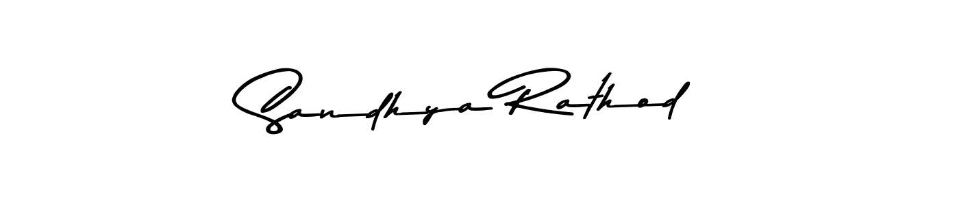 Design your own signature with our free online signature maker. With this signature software, you can create a handwritten (Asem Kandis PERSONAL USE) signature for name Sandhya Rathod. Sandhya Rathod signature style 9 images and pictures png