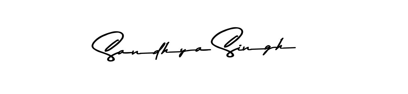How to make Sandhya Singh name signature. Use Asem Kandis PERSONAL USE style for creating short signs online. This is the latest handwritten sign. Sandhya Singh signature style 9 images and pictures png