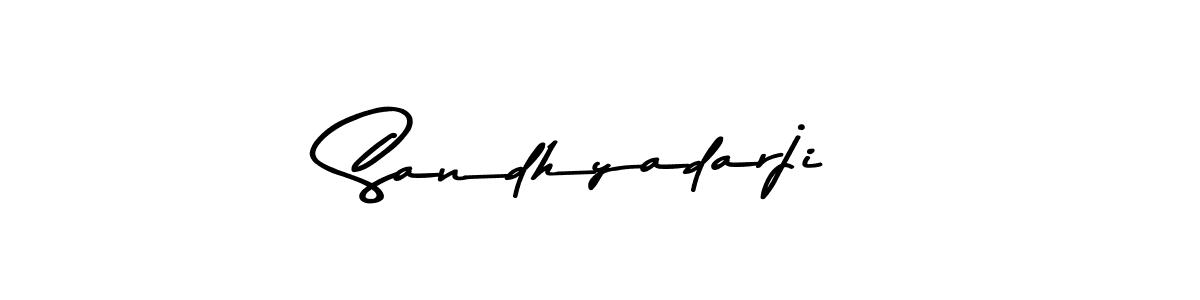 How to make Sandhyadarji name signature. Use Asem Kandis PERSONAL USE style for creating short signs online. This is the latest handwritten sign. Sandhyadarji signature style 9 images and pictures png