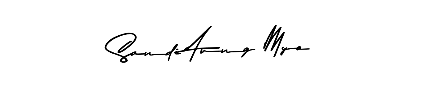 The best way (Asem Kandis PERSONAL USE) to make a short signature is to pick only two or three words in your name. The name Sandi Aung Myo include a total of six letters. For converting this name. Sandi Aung Myo signature style 9 images and pictures png