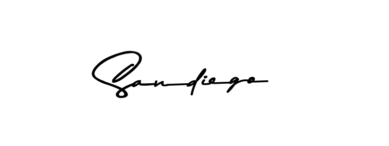 Sandiego stylish signature style. Best Handwritten Sign (Asem Kandis PERSONAL USE) for my name. Handwritten Signature Collection Ideas for my name Sandiego. Sandiego signature style 9 images and pictures png