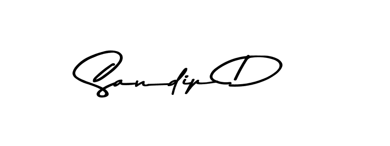 Create a beautiful signature design for name Sandip D. With this signature (Asem Kandis PERSONAL USE) fonts, you can make a handwritten signature for free. Sandip D signature style 9 images and pictures png