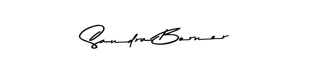 Make a beautiful signature design for name Sandra Borner. With this signature (Asem Kandis PERSONAL USE) style, you can create a handwritten signature for free. Sandra Borner signature style 9 images and pictures png