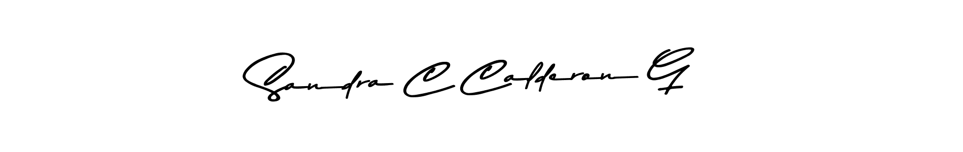 The best way (Asem Kandis PERSONAL USE) to make a short signature is to pick only two or three words in your name. The name Sandra C Calderon G include a total of six letters. For converting this name. Sandra C Calderon G signature style 9 images and pictures png