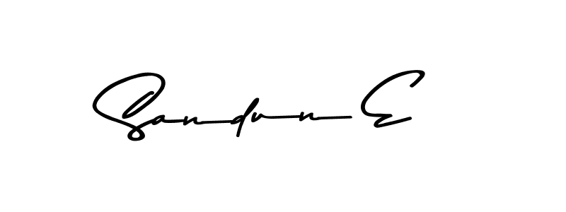 Make a beautiful signature design for name Sandun E. With this signature (Asem Kandis PERSONAL USE) style, you can create a handwritten signature for free. Sandun E signature style 9 images and pictures png