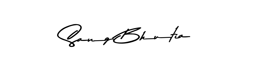 Create a beautiful signature design for name Sang Bhutia. With this signature (Asem Kandis PERSONAL USE) fonts, you can make a handwritten signature for free. Sang Bhutia signature style 9 images and pictures png