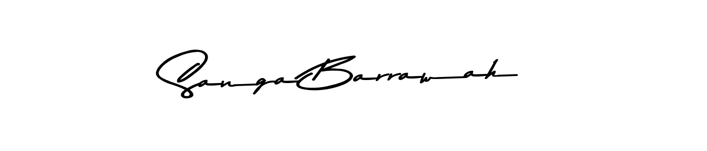 How to make Sanga Barrawah name signature. Use Asem Kandis PERSONAL USE style for creating short signs online. This is the latest handwritten sign. Sanga Barrawah signature style 9 images and pictures png