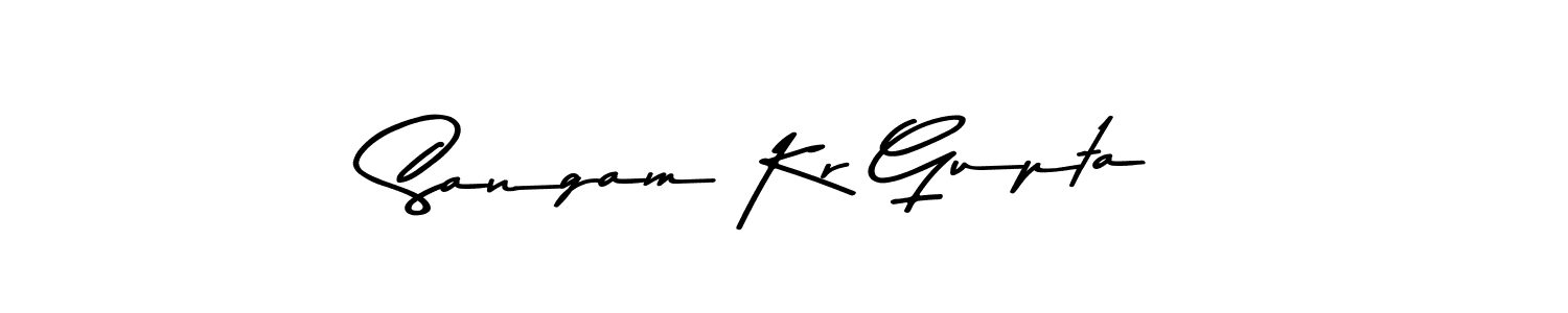 Use a signature maker to create a handwritten signature online. With this signature software, you can design (Asem Kandis PERSONAL USE) your own signature for name Sangam Kr Gupta. Sangam Kr Gupta signature style 9 images and pictures png