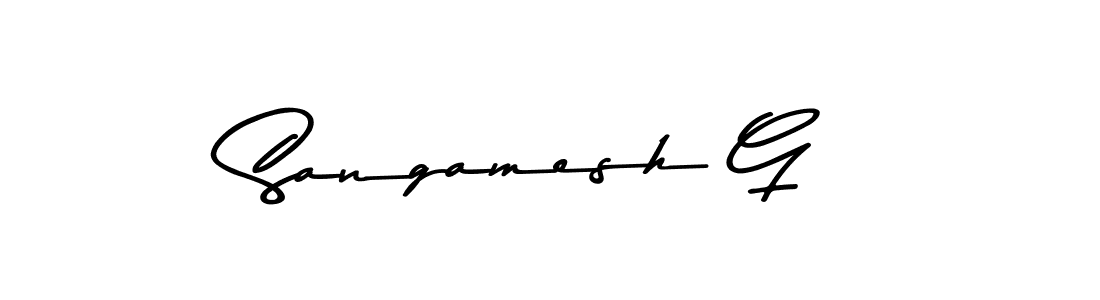 Create a beautiful signature design for name Sangamesh G. With this signature (Asem Kandis PERSONAL USE) fonts, you can make a handwritten signature for free. Sangamesh G signature style 9 images and pictures png