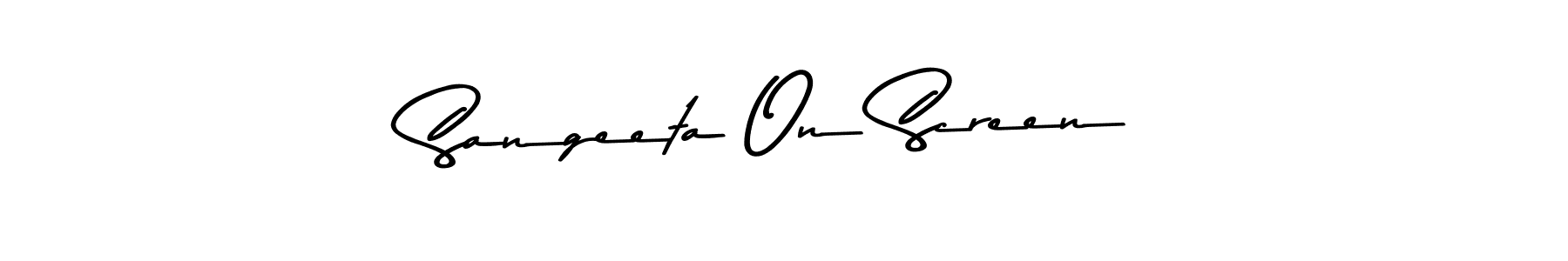 How to make Sangeeta On Screen signature? Asem Kandis PERSONAL USE is a professional autograph style. Create handwritten signature for Sangeeta On Screen name. Sangeeta On Screen signature style 9 images and pictures png