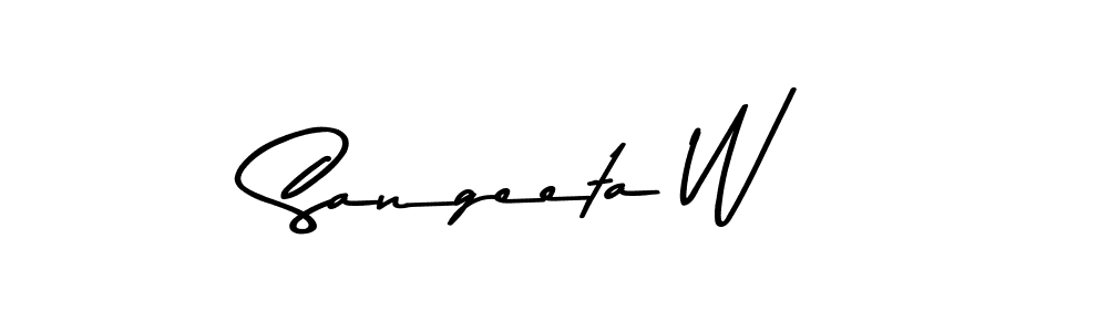 Design your own signature with our free online signature maker. With this signature software, you can create a handwritten (Asem Kandis PERSONAL USE) signature for name Sangeeta W. Sangeeta W signature style 9 images and pictures png