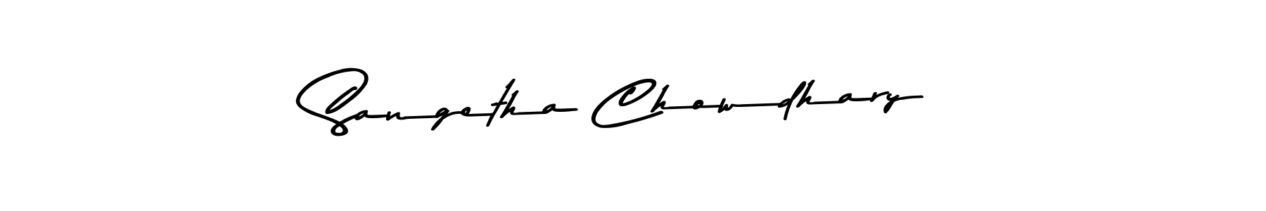 Sangetha Chowdhary stylish signature style. Best Handwritten Sign (Asem Kandis PERSONAL USE) for my name. Handwritten Signature Collection Ideas for my name Sangetha Chowdhary. Sangetha Chowdhary signature style 9 images and pictures png