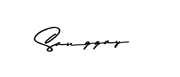 Create a beautiful signature design for name Sanggay. With this signature (Asem Kandis PERSONAL USE) fonts, you can make a handwritten signature for free. Sanggay signature style 9 images and pictures png