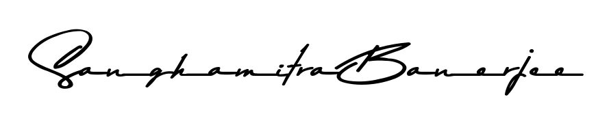 Similarly Asem Kandis PERSONAL USE is the best handwritten signature design. Signature creator online. You can use it as an online autograph creator for name Sanghamitra Banerjee. Sanghamitra Banerjee signature style 9 images and pictures png