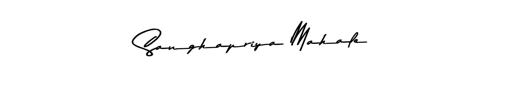 Make a beautiful signature design for name Sanghapriya Mahale. With this signature (Asem Kandis PERSONAL USE) style, you can create a handwritten signature for free. Sanghapriya Mahale signature style 9 images and pictures png