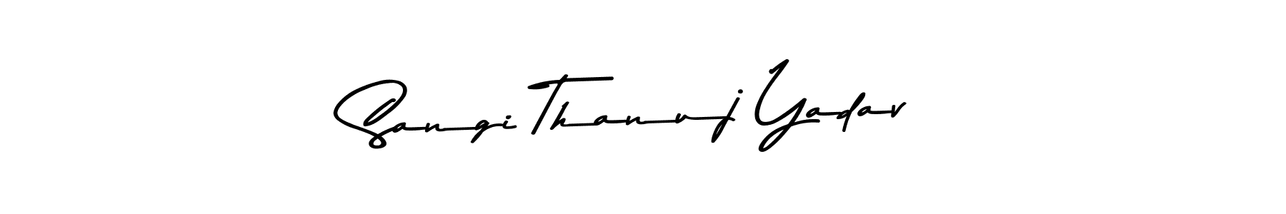 Make a beautiful signature design for name Sangi Thanuj Yadav. Use this online signature maker to create a handwritten signature for free. Sangi Thanuj Yadav signature style 9 images and pictures png
