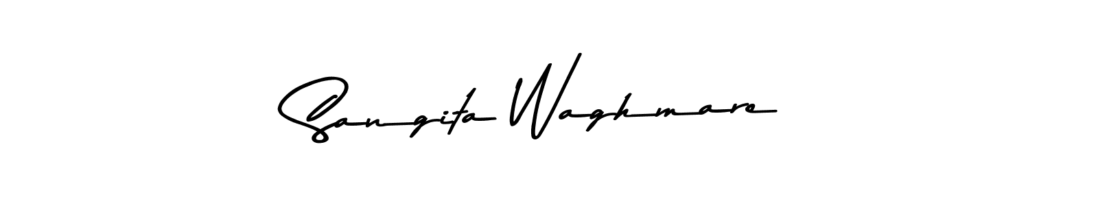 Create a beautiful signature design for name Sangita Waghmare. With this signature (Asem Kandis PERSONAL USE) fonts, you can make a handwritten signature for free. Sangita Waghmare signature style 9 images and pictures png