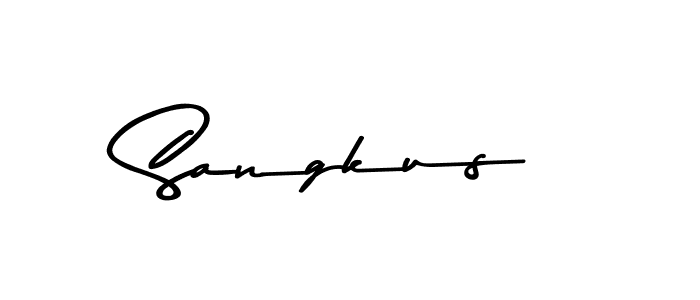 Design your own signature with our free online signature maker. With this signature software, you can create a handwritten (Asem Kandis PERSONAL USE) signature for name Sangkus. Sangkus signature style 9 images and pictures png