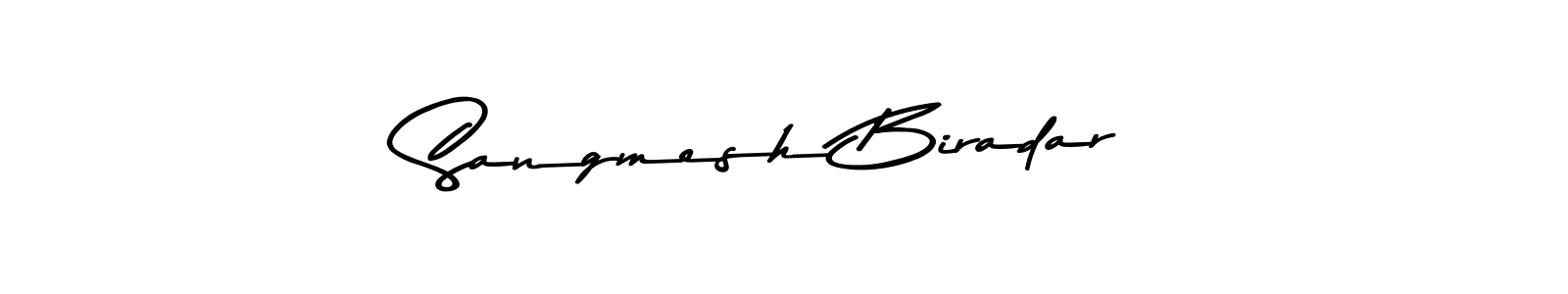 The best way (Asem Kandis PERSONAL USE) to make a short signature is to pick only two or three words in your name. The name Sangmesh Biradar include a total of six letters. For converting this name. Sangmesh Biradar signature style 9 images and pictures png