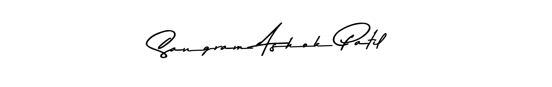 Make a beautiful signature design for name Sangram Ashok Patil. With this signature (Asem Kandis PERSONAL USE) style, you can create a handwritten signature for free. Sangram Ashok Patil signature style 9 images and pictures png