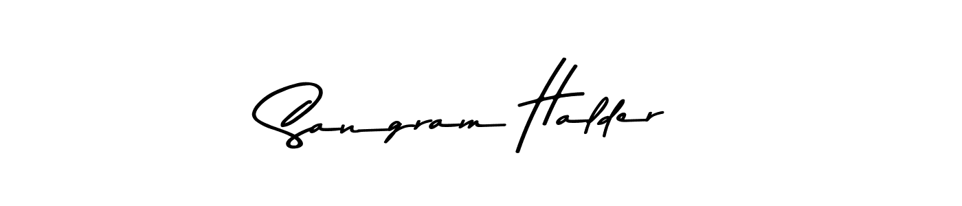 if you are searching for the best signature style for your name Sangram Halder. so please give up your signature search. here we have designed multiple signature styles  using Asem Kandis PERSONAL USE. Sangram Halder signature style 9 images and pictures png