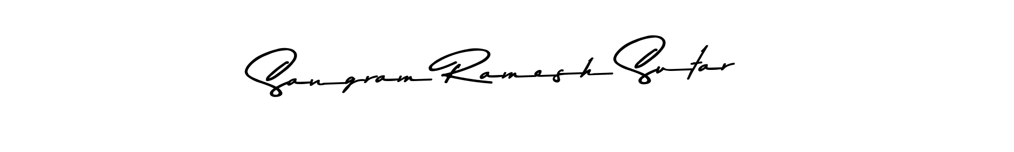 Make a beautiful signature design for name Sangram Ramesh Sutar. With this signature (Asem Kandis PERSONAL USE) style, you can create a handwritten signature for free. Sangram Ramesh Sutar signature style 9 images and pictures png