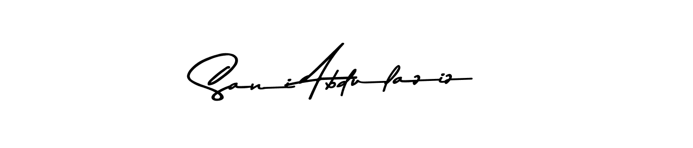 Also You can easily find your signature by using the search form. We will create Sani Abdulaziz name handwritten signature images for you free of cost using Asem Kandis PERSONAL USE sign style. Sani Abdulaziz signature style 9 images and pictures png