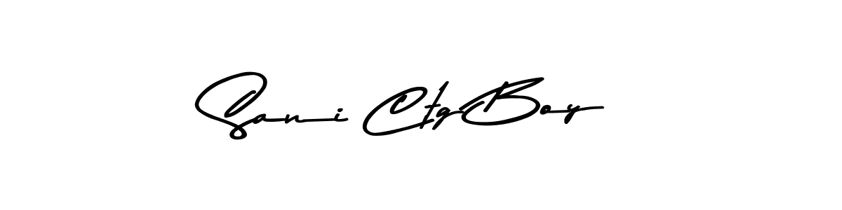 Create a beautiful signature design for name Sani Ctg Boy. With this signature (Asem Kandis PERSONAL USE) fonts, you can make a handwritten signature for free. Sani Ctg Boy signature style 9 images and pictures png