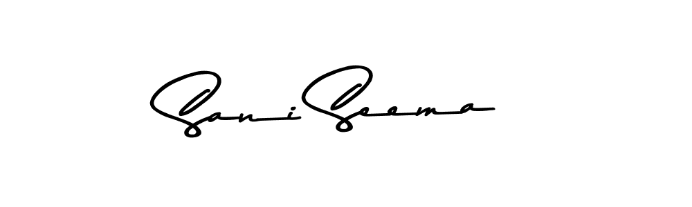 How to make Sani Seema signature? Asem Kandis PERSONAL USE is a professional autograph style. Create handwritten signature for Sani Seema name. Sani Seema signature style 9 images and pictures png