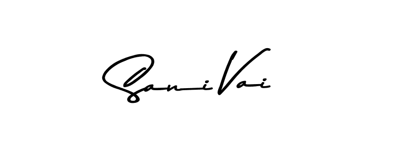 How to make Sani Vai name signature. Use Asem Kandis PERSONAL USE style for creating short signs online. This is the latest handwritten sign. Sani Vai signature style 9 images and pictures png