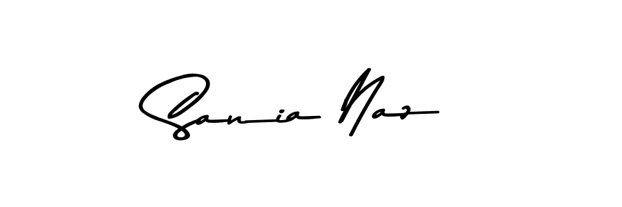 How to make Sania Naz name signature. Use Asem Kandis PERSONAL USE style for creating short signs online. This is the latest handwritten sign. Sania Naz signature style 9 images and pictures png