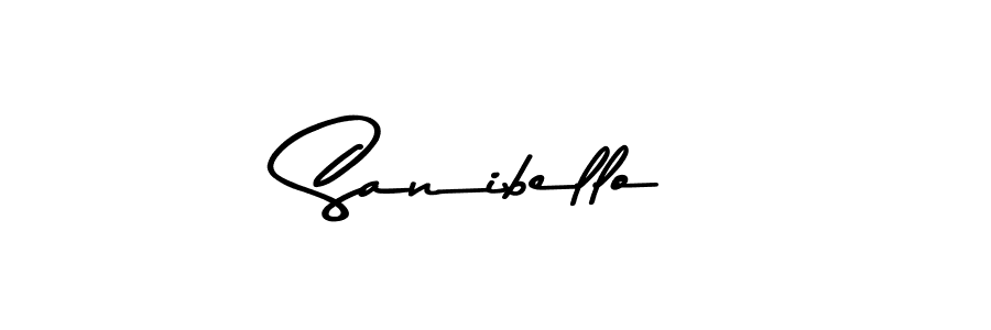Create a beautiful signature design for name Sanibello. With this signature (Asem Kandis PERSONAL USE) fonts, you can make a handwritten signature for free. Sanibello signature style 9 images and pictures png