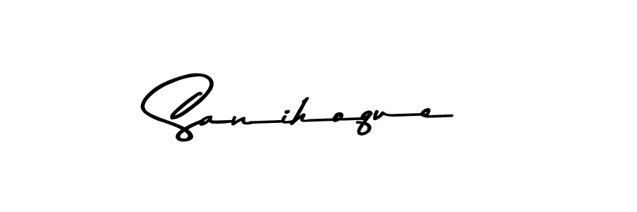 Use a signature maker to create a handwritten signature online. With this signature software, you can design (Asem Kandis PERSONAL USE) your own signature for name Sanihoque. Sanihoque signature style 9 images and pictures png