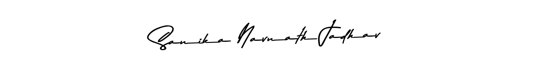 Create a beautiful signature design for name Sanika Navnath Jadhav. With this signature (Asem Kandis PERSONAL USE) fonts, you can make a handwritten signature for free. Sanika Navnath Jadhav signature style 9 images and pictures png