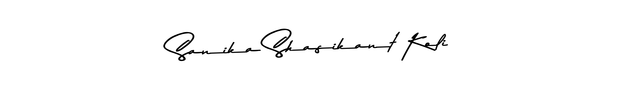 Make a beautiful signature design for name Sanika Shasikant Koli. With this signature (Asem Kandis PERSONAL USE) style, you can create a handwritten signature for free. Sanika Shasikant Koli signature style 9 images and pictures png